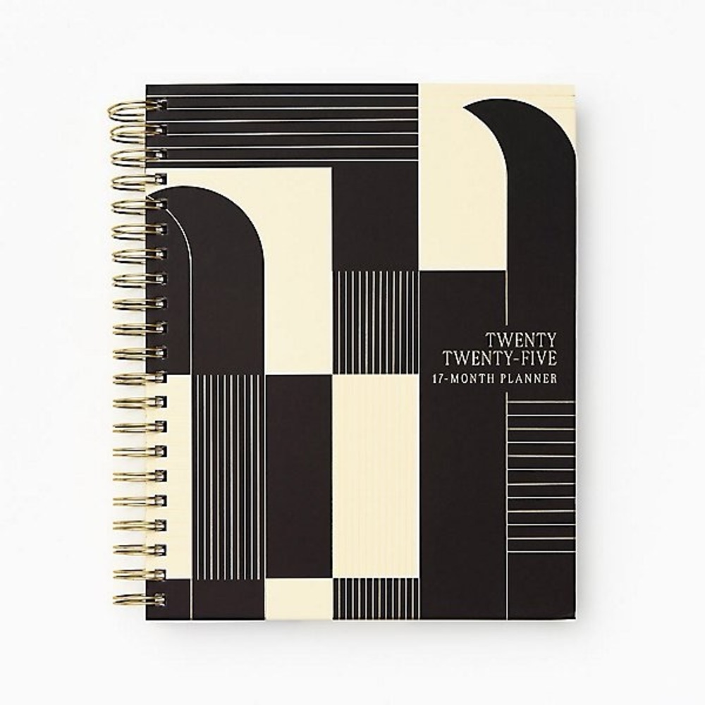 Geometric Black and White 17-Month Planner